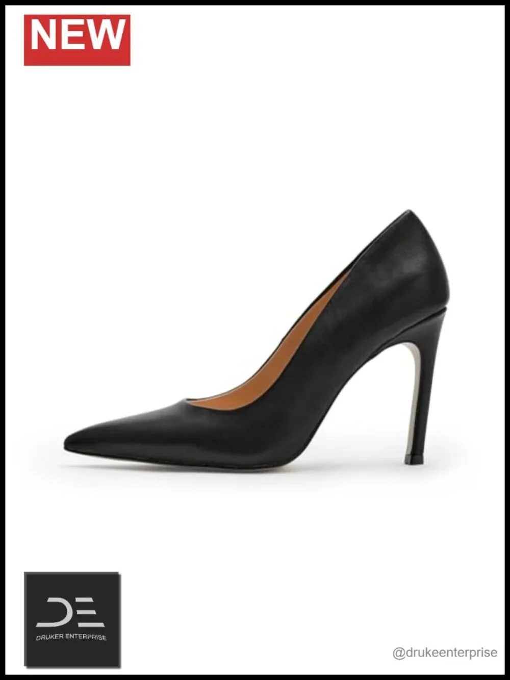 Classic Pumps Stiletto Heel Pointy Toe Faux Leather Polyester Dress Shoes